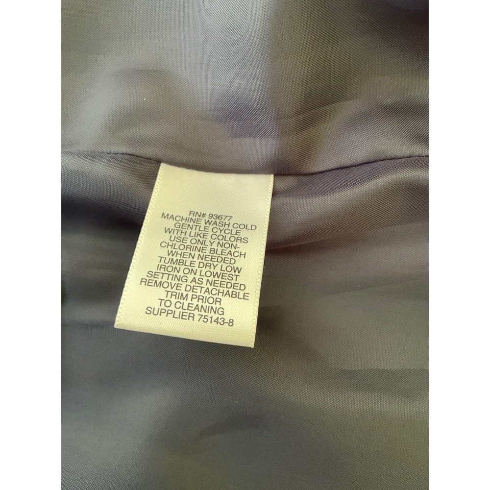 Liz Claiborne Blazer Women 18 Navy Blue Excellent Pinstripe Single Button Jacket - Picture 5 of 6
